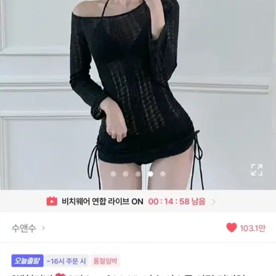 [BUNJANG] Sheer Dress Bikini Set / 에이블리 시스루 원피스 비키니 세트