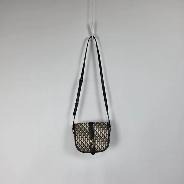 [BUNJANG] Delest Brown Pattern Gold Trim Crossbody Bag / 델레스트 브라운 패턴 금장 크로스백 260713