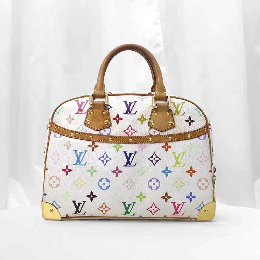 [BUNJANG] Louis Vuitton Monogram Multicolor Trouville Tote Bag White / 루이비통 모노그램 화이트 멀티 컬러 트루빌 토트백