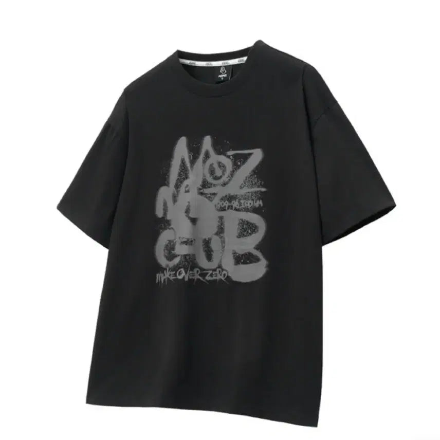 [BUNJANG] MOSCHINO Brush Logo Double Weave Graphic Short Sleeve T-Shirt / 모즈모즈 브러시로고 더블 위브 그래픽 반팔 티셔츠