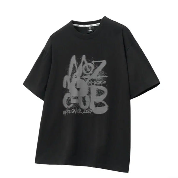 [BUNJANG] MOSCHINO Brush Logo Double Weave Graphic Short Sleeve T-Shirt / 모즈모즈 브러시로고 더블 위브 그래픽 반팔 티셔츠
