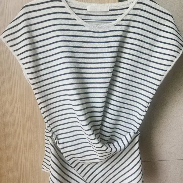 [BUNJANG] Women's Short Sleeve Knit T-Shirt / 여성 여름니트티