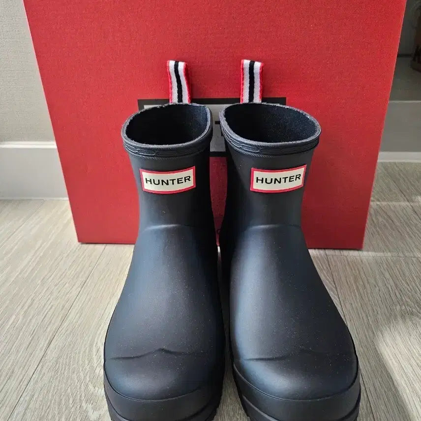[BUNJANG] Hunter Play Short Rain Boots Black / 헌터 레인부츠 플레이숏 220