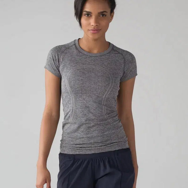 [BUNJANG] Lululemon Mélange Grey Athleisure Short Sleeve T-Shirt / 룰루레몬 애슬레저 반팔 티셔츠 2