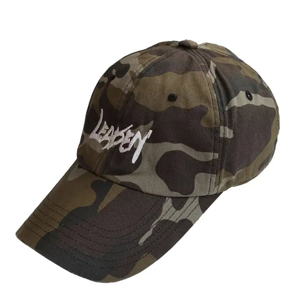 [BUNJANG] Rndan Vintage Washed Calligraphy Ball Cap Camo / 리든 빈티지 워시드 캘리그래피 볼캡 카모