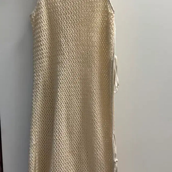[BUNJANG] Salty Pebble Knit Sleeveless Dress Layering Piece / 솔티페블 니팅 민소매 원피스 레이어드용