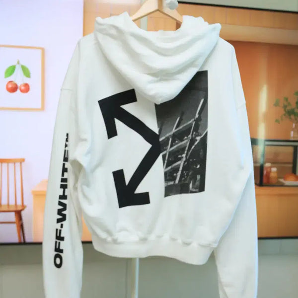 [BUNJANG] OFF-WHITE Arrow Graphic Cotton Hoodie / [ 정품 ] 오프화이트 후드 ,드라이 완료 후 바로 보관