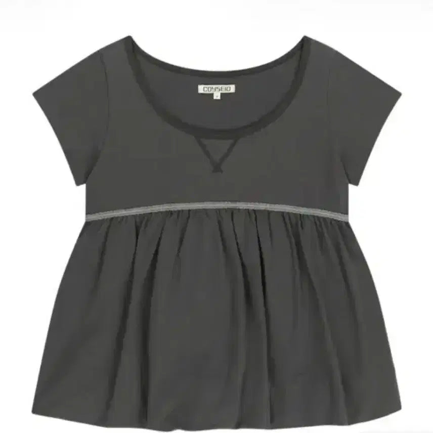 [BUNJANG] KOSEIO Lace Balloon T-Shirt Dark Grey Size 1 / [새상품] 코이세이오 레이스 벌룬 티셔츠 다크 그레이 1사이즈