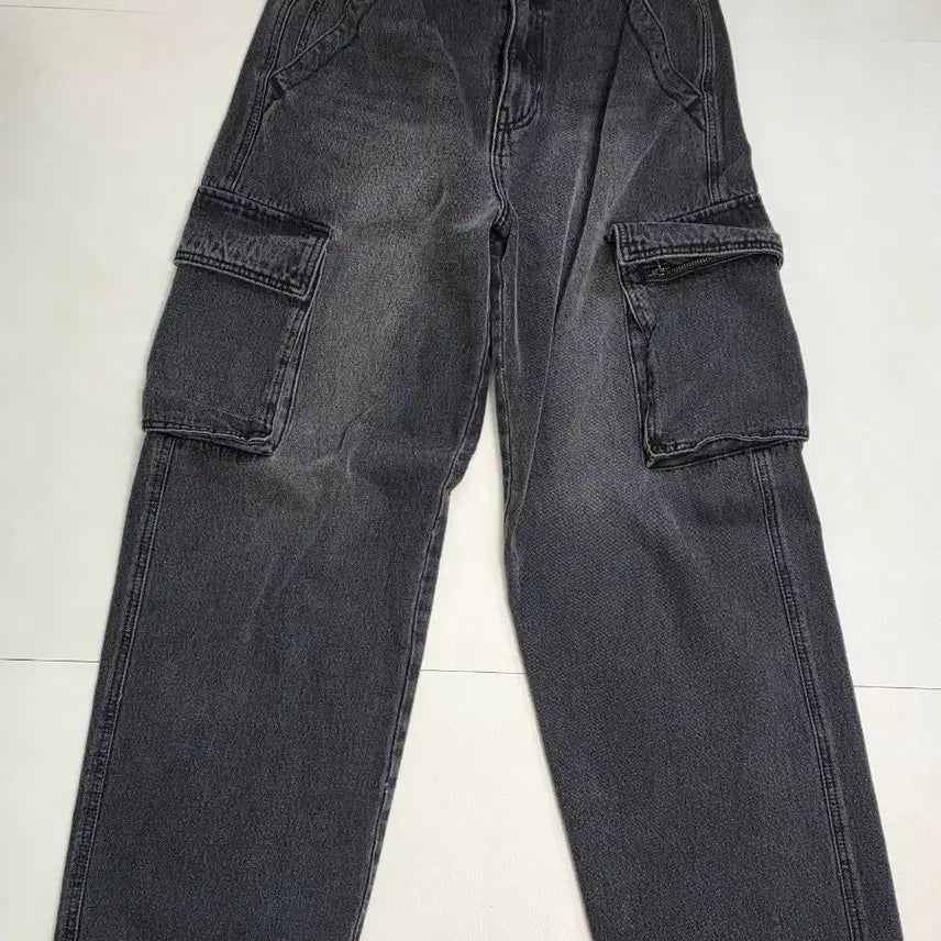 [BUNJANG] Musinsa Women's Wide Cargo Denim Pants / 무신사 우먼즈 와이드 카고데님팬츠