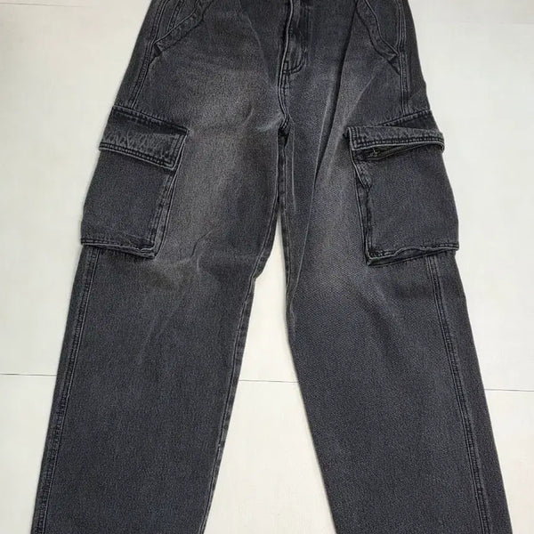 [BUNJANG] Musinsa Women's Wide Cargo Denim Pants / 무신사 우먼즈 와이드 카고데님팬츠