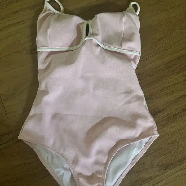 [BUNJANG] Rebréve One-Piece Swimsuit Pink White / 레브레브 수영복
