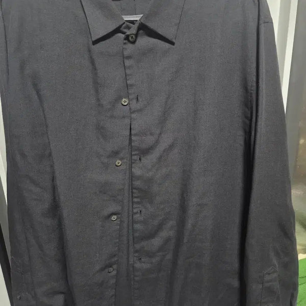 [BUNJANG] Time Homme Linen Black Shirt / 타임옴므 린넨 블랙 셔츠