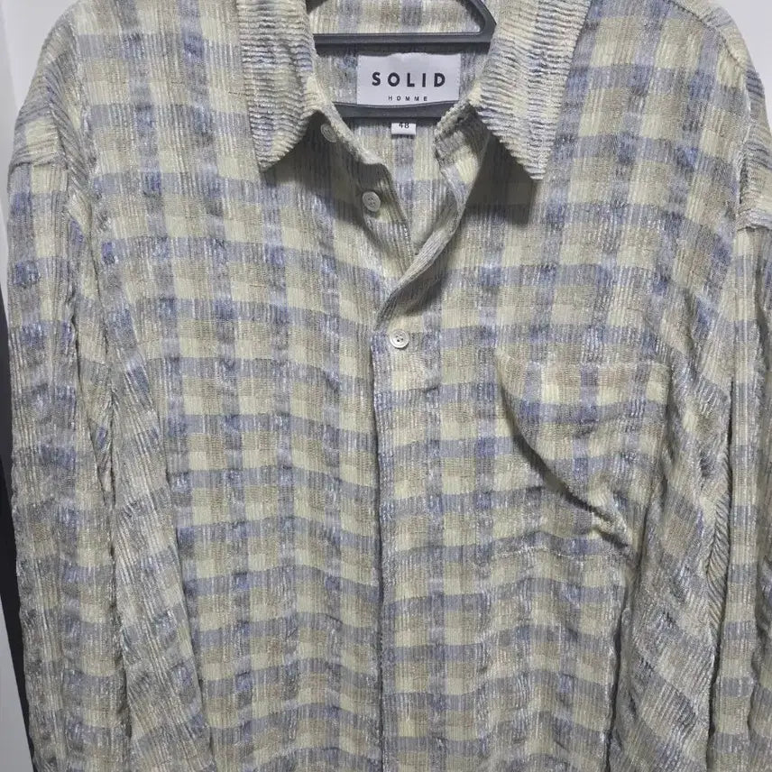 [BUNJANG] Solid Homme Check Pattern Shirt / 솔리드옴므 체크 패턴 셔츠
