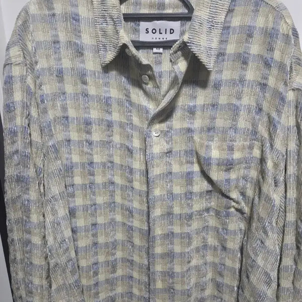[BUNJANG] Solid Homme Check Pattern Shirt / 솔리드옴므 체크 패턴 셔츠