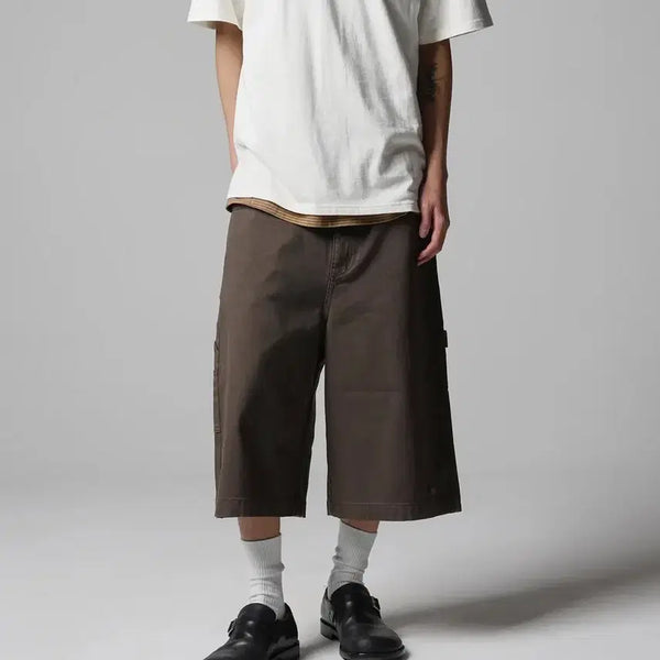[BUNJANG] Dickies Garment Dyed Overalls Twill Shorts Brown / 디키즈 가먼트 다이드 오버랭스 트윌 쇼츠 brown