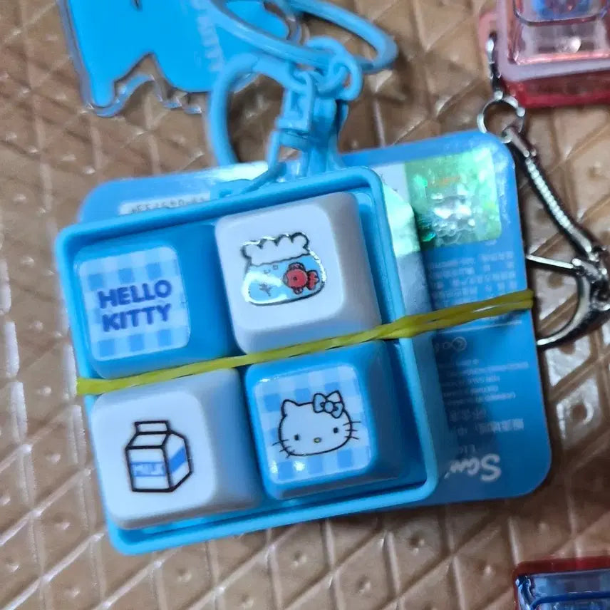 [BUNJANG] Hello Kitty Coin Purse Keychain Bundle Set / 헬로키티 키캡.동전지갑 키링 5개일괄