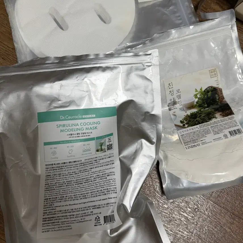 [BUNJANG] Spirulina Modeling Pack, Herb Modeling Pack & Mask Sheet Bundle / 스피룰리나 모델링팩&약초모델링팩&마스크 시트