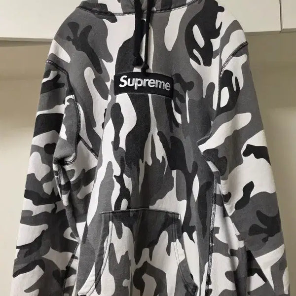 [BUNJANG] Supreme Camo Box Logo Hoodie / 슈프림 카모 박스로고 후드티