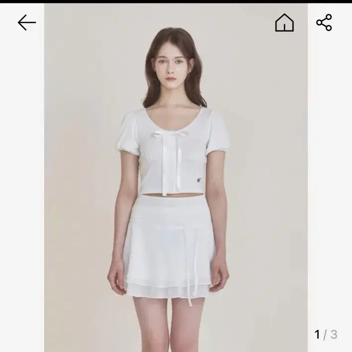 [BUNJANG] Not Your Roses Angel Top Ivory Puff Sleeve T-Shirt / 낫유어로즈 상의 엔젤탑 프리