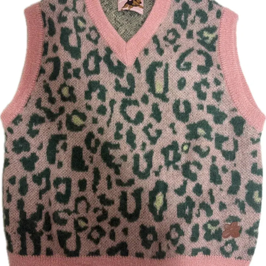 [BUNJANG] Golf Le Fleur Rare Párd Knit Vest / 골프 르 플레르 레어파드 니트 베스트