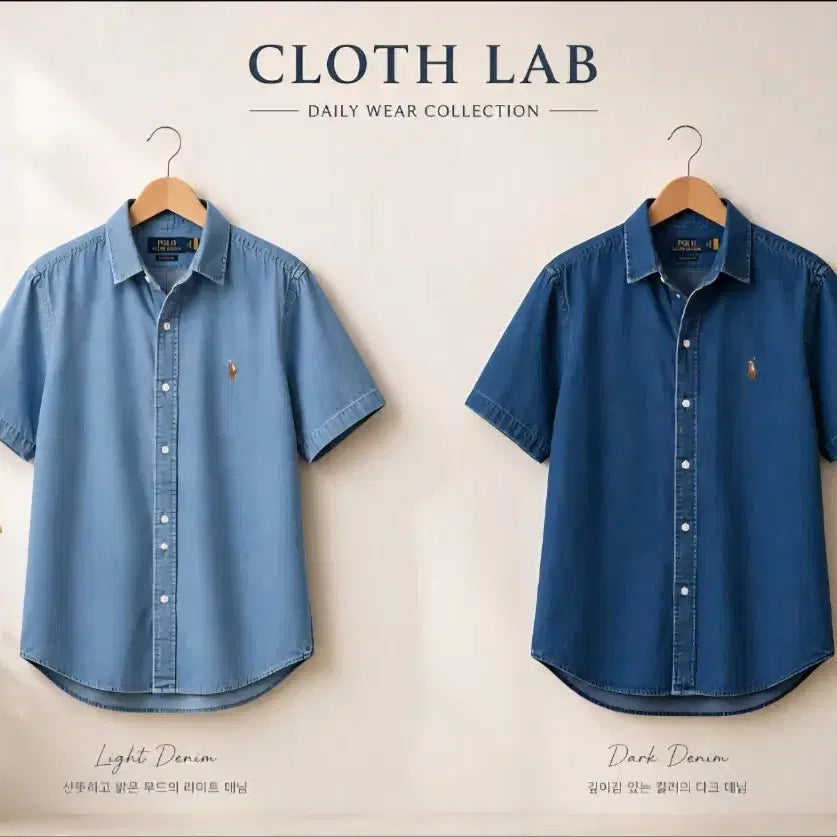 [BUNJANG] Polo Ralph Lauren Denim Short Sleeve Shirt / [무료배송]폴로 랄프로렌 데님 반팔 셔츠