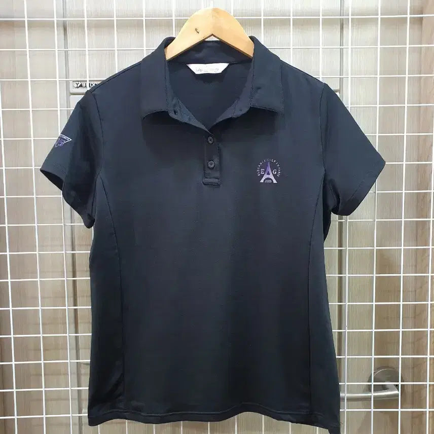 [BUNJANG] Elegance Sport Women's Golf Polo Shirt Black / 엘레강스 스포츠 여성 골프 카라티 블랙 색상이에요