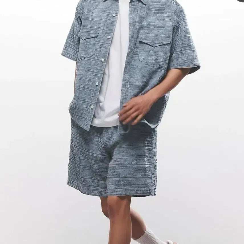 [BUNJANG] Time Homme Linen Blend Shirt 100 / 타임옴므 린넨블렌드 셔츠 100