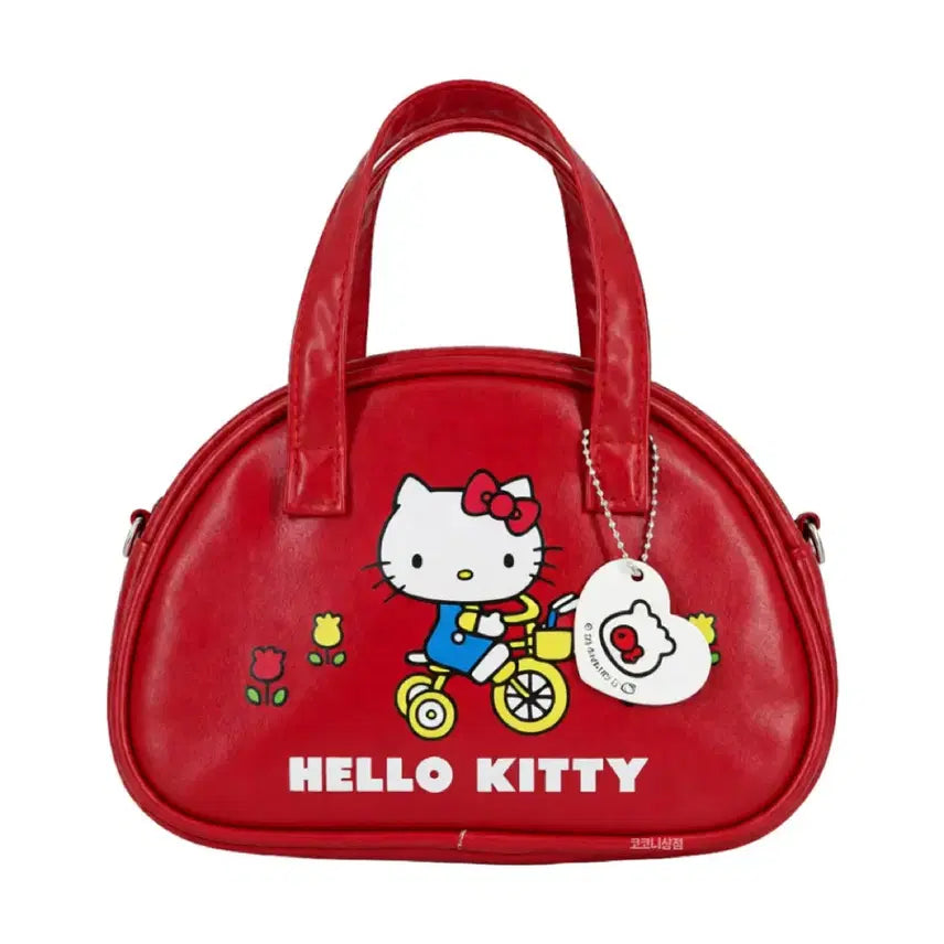 [BUNJANG] Sanrio Hello Kitty Retro Boston Bag Pouch with Crossbody Strap / (정품)산리오 헬로키티 레트로 보스턴백 가방 파우치 크로스가능