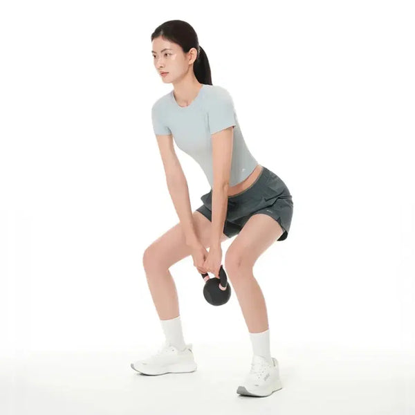 [BUNJANG] Andar Short Sleeve T-Shirt Light Blue XS / 안다르 숏슬리브  xs 옅은블루