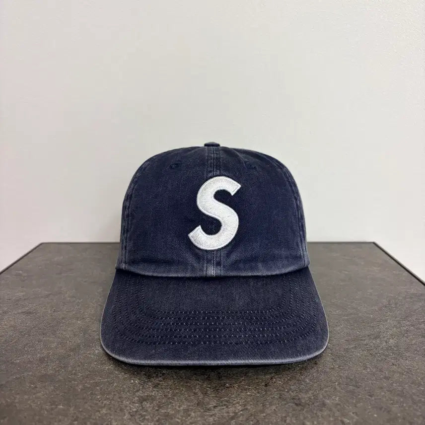 [BUNJANG] Supreme S Logo 6-Panel Pigment Cap 23FW Navy / (OS) 슈프림 S로고 6패널 볼캡 모자 23FW 피그먼트 네이비