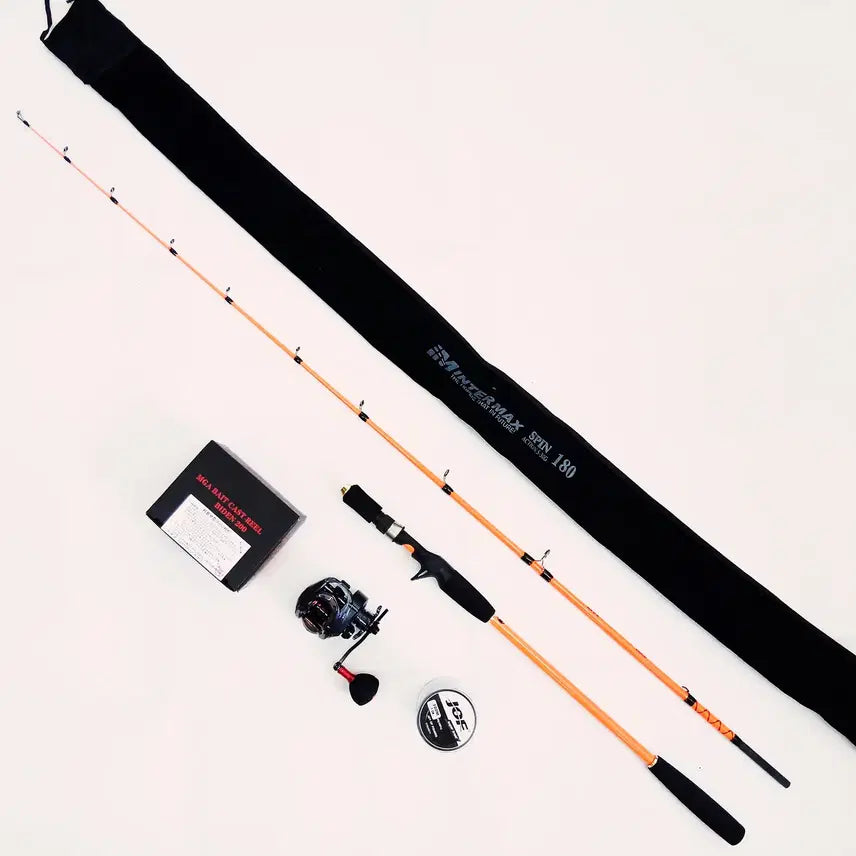 [BUNJANG] Fishing Rod (180cm) with Baitcasting Reel, Braided Line / 문어,광어,우럭,쭈갑낚시대180+베이트릴(1회무상보증)+합사