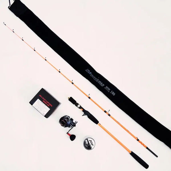 [BUNJANG] Fishing Rod (180cm) with Baitcasting Reel, Braided Line / 문어,광어,우럭,쭈갑낚시대180+베이트릴(1회무상보증)+합사