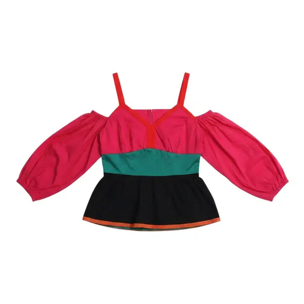 [BUNJANG] Women's Striped Off-Shoulder Sleeveless Blouse / 여성S/ 수입 단가라 오프숄더 나시블라우스 25-125