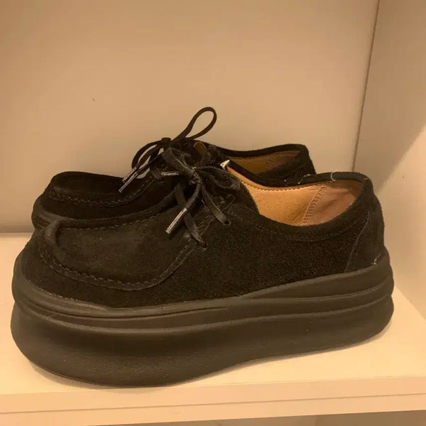 [BUNJANG] Natural Cowhide Wallabee Shoes (245) / 천연소가죽 왈라비 신발 (245)