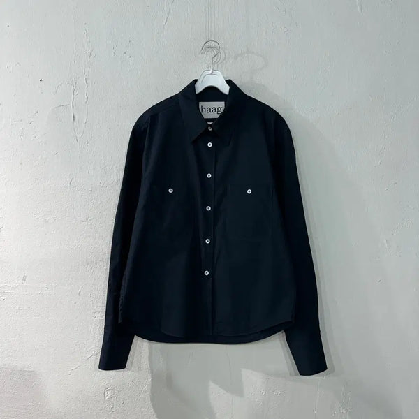 [BUNJANG] Haag Navy Shirt / haag 헤이그 네이비 셔츠 FREE