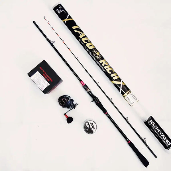 [BUNJANG] Taco Rich 190 Carbon Lure Rod & New Biden 200 Baitcasting Reel Set / 문어전용 카본낚시대,스파이럴+베이트릴(1회무상수리보증서)+합사