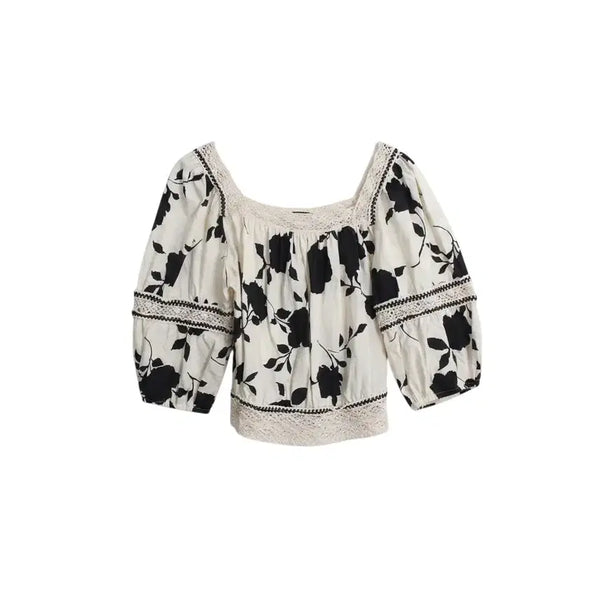 [BUNJANG] M-Sense Square Neck Crop Blouse IV / 여성F/ 미센스 스퀘어넥 크롭 블라우스IV 25-129