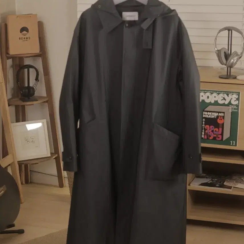 [BUNJANG] Hatching Room Reporter Coat Stone Indigo L / 해칭룸 리포터 코트 스톤인디고 L사이즈