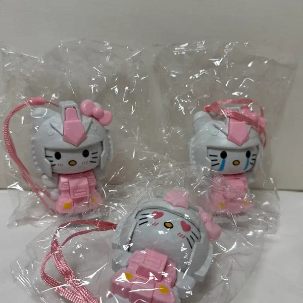 [BUNJANG] Sanrio Hello Kitty Gundam Collaboration Face Change Keyring / [새상품] 산리오 헬로키티 페이스 체인지 건담 콜라보 키링