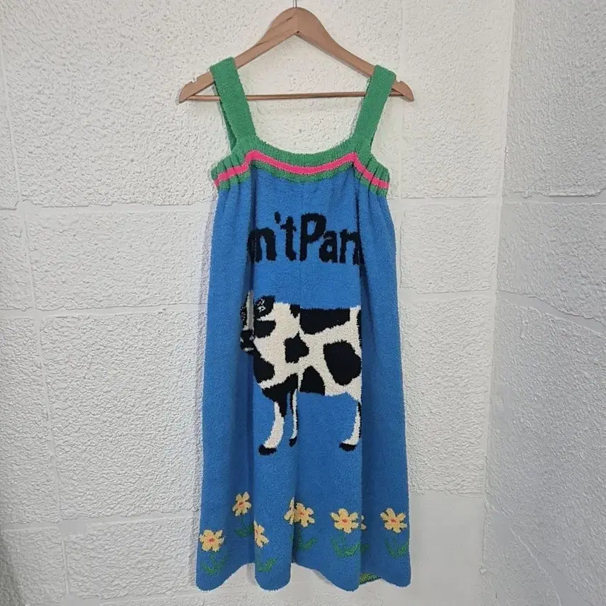 [BUNJANG] Wiggle Wiggle Cow Sleep Pajama Dress / 위글위글 젖소 수면 잠옷 원피스