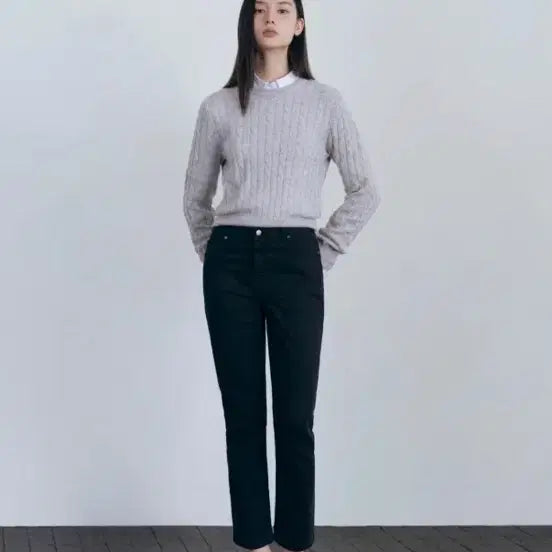 [BUNJANG] Musinsa Standard Women's Straight Black Denim Pants / 무신사 스탠다드 우먼 스트레이트 블랙 데님 팬츠 (새상품)