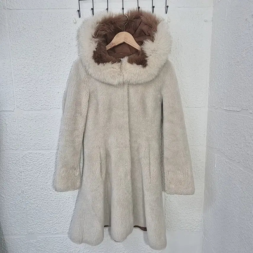 [BUNJANG] Egoist Saga Fox Fur Hood Wool Coat / 에고이스트 사가폭스후드 양모코트