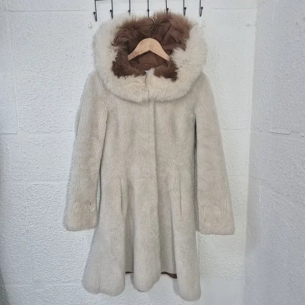 [BUNJANG] Egoist Saga Fox Fur Hood Wool Coat / 에고이스트 사가폭스후드 양모코트