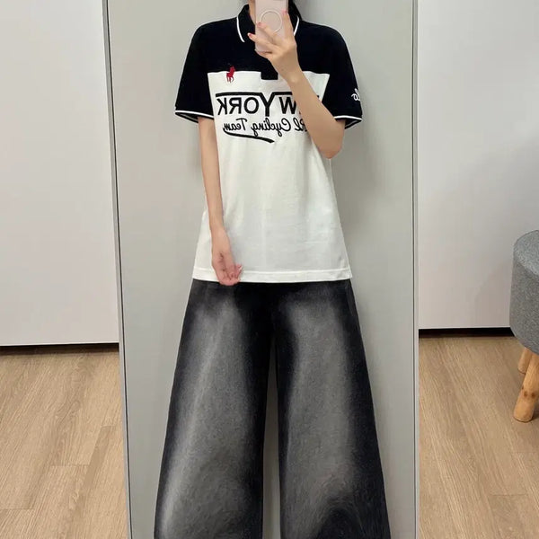 [BUNJANG] Polo Ralph Lauren Big Pony New York Collar Short Sleeve T-Shirt / 폴로 랄프로렌 빅포니 뉴욕 카라 반팔 티셔츠