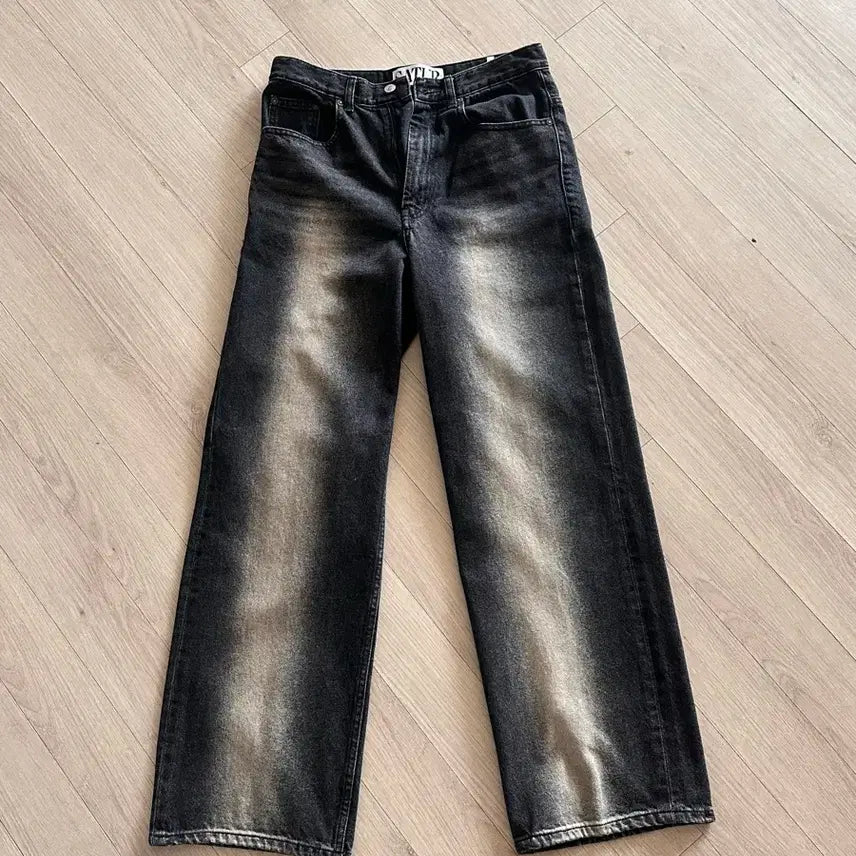 [BUNJANG] S S E T T E R Brooklyn Neutro Wide Washed Denim Pants Black / 세터 브루클린 뉴트로 와이드 워시드 데님 팬츠 뉴트로 블랙 (S)
