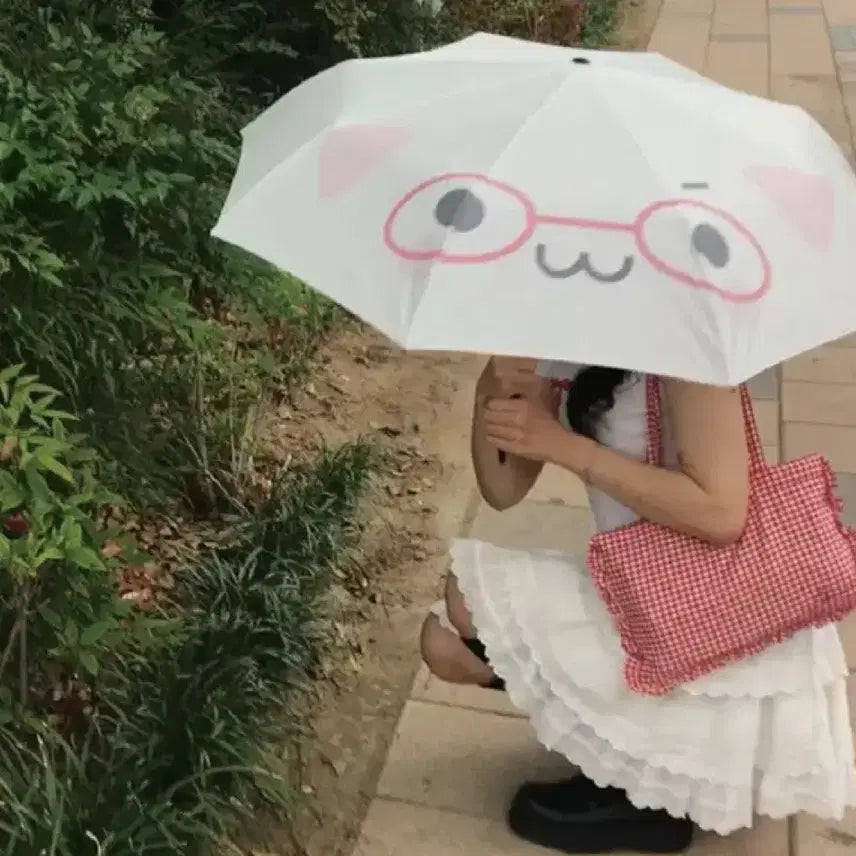 [BUNJANG] Hinakuu Kunanyi Glasses Umbrella / 히나쿠우 쿠냥이 안경 우산