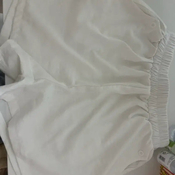 [BUNJANG] White Cotton Shorts / 흰색 면반바지