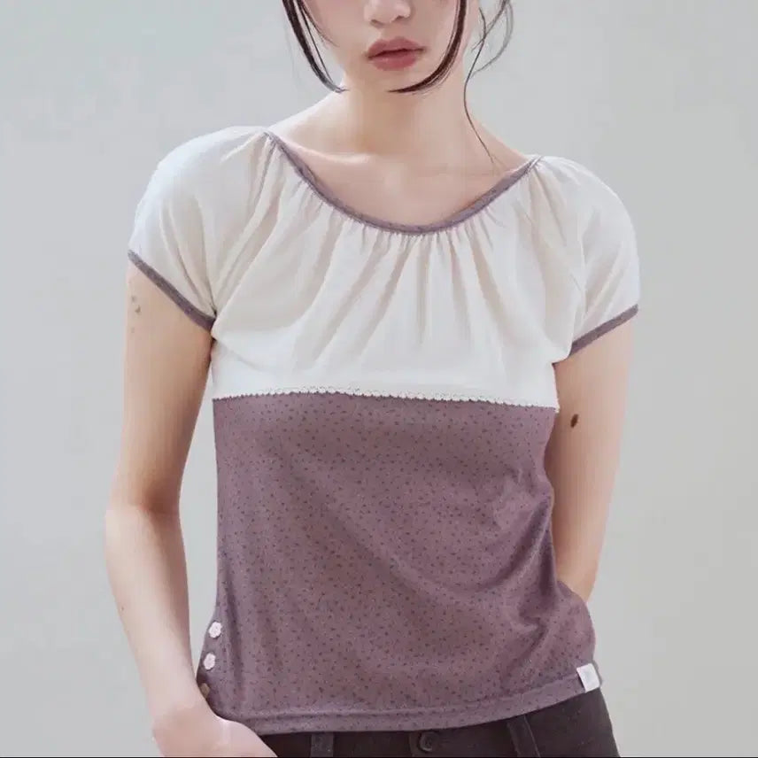 [BUNJANG] OFISH Floral Lace Short Sleeve Beige / 오피쉬 Floral Lace 반팔 베이지 무신사