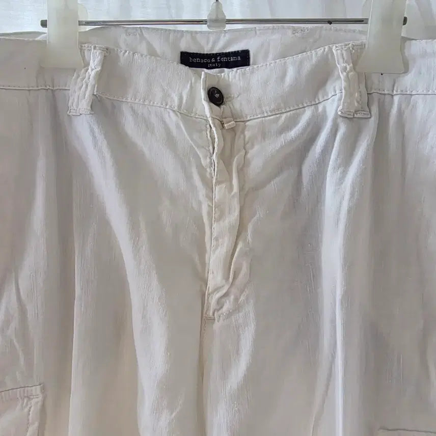 [BUNJANG] Venaco & Fontana White Cotton Pants Size 54 (36/37") / 베나코 앤 폰타나 화이트 면바지 54. 36/37"