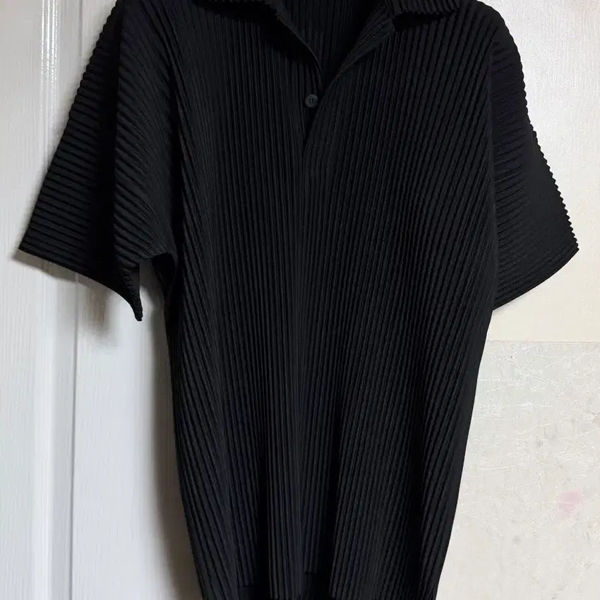 [BUNJANG] Homme Plissé Issey Miyake Monthly Oversized Black Short Sleeve Polo Shirt Size 4 / 옴므플리세 먼슬리 오버사이즈 블랙 반팔 카라티 4